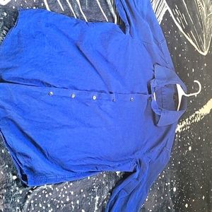 Apt. 9 M blue patterned dress shirt